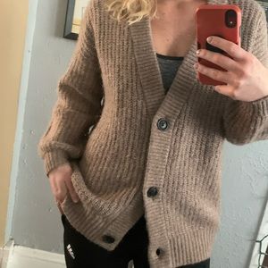 Taupe Universal Thread oversized cardigan.